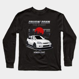 Honda Civic "Cruising Down The Street" Long Sleeve T-Shirt